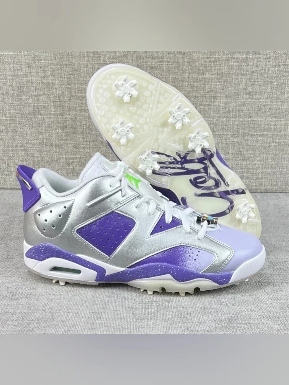 Nike Air Jordan 6 Retro NRG Low Golf US Open Silver Purple FD0205-055 Men’s 10